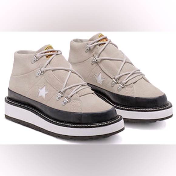 CONVERSE One Star Fleece Lined Hiker, Papyrus/Black, Size 10.5 - Picture 6 of 10